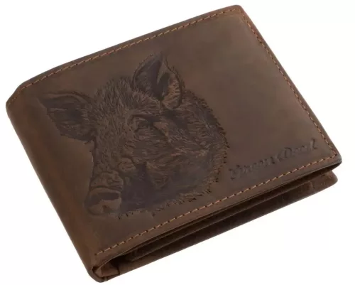 GreenDeed bőr pénztárca helikopter mintával 12 × 9,2 cm