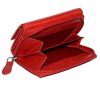 Sylvia Belmonte piros színű női bőr pénztárca 11 x 9 cm