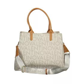   Valentino Bags bézs-konyak, mintás női kézitáska 37 x 28 x 14 cm