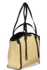 Valentino Bags bézs-fekete raffia hatású női válltáska 35 x 29 x 11 cm