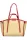 Valentino Bags bézs-piros raffia hatású női válltáska 35 x 29 x 11 cm