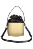 Valentino Bags bézs-fekete női bucket bag, vödörtáska 17 x 16 x 14 cm