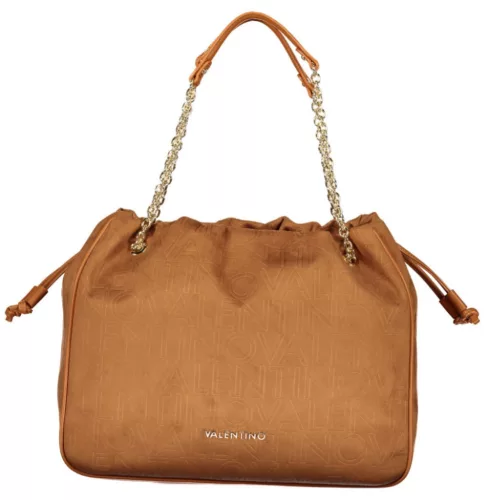 Valentino Bags konyakbarn velúr női válltáska 39 x 30 x 15 cm