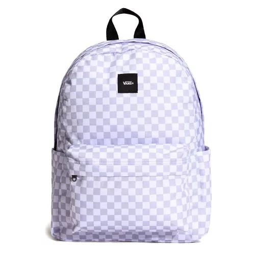 Vans Old Skool Grom Check lila-kockás hátizsák, 15" laptoptartóval 41 × 28 cm
