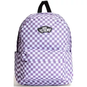   Vans Old Skool Grom Check lila-kockás hátizsák, 15" laptoptartóval 41 × 28 cm
