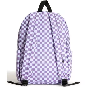   Vans Old Skool Grom Check lila-kockás hátizsák, 15" laptoptartóval 41 × 28 cm