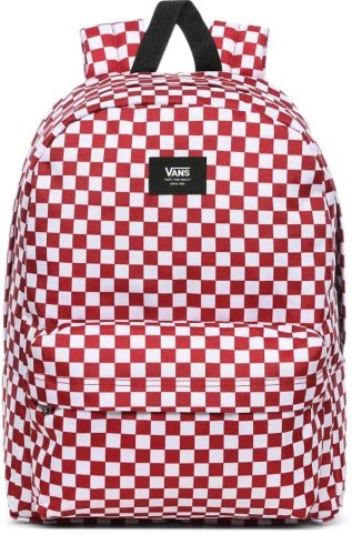 Vans Old Skool III piros-fehér kockás hátizsák 42 × 30 cm 