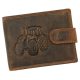 Wild átkapcsos, férfi barna bőr pénztárca traktor lenyomattal 12,8×9,5 cm