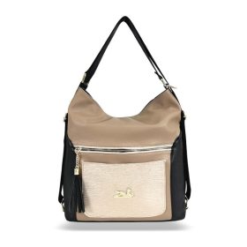   Zellia 23004 trikolor női válltáska, hátizsákká alakítható 38 x 34 x 9 cm