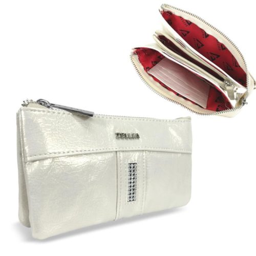 Zellia Hz-127 D266 - 1006 DF - Holographic White - fehér női pénztárca 17,5 x 9,5 x 4 cm 