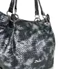 Zellia Zlb475 Mesh fekete-ezüst női kézitáska, oldaltáska  34 x 29 x 14 cm