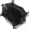 Zellia Zlb475 Mesh fekete-ezüst női kézitáska, oldaltáska  34 x 29 x 14 cm