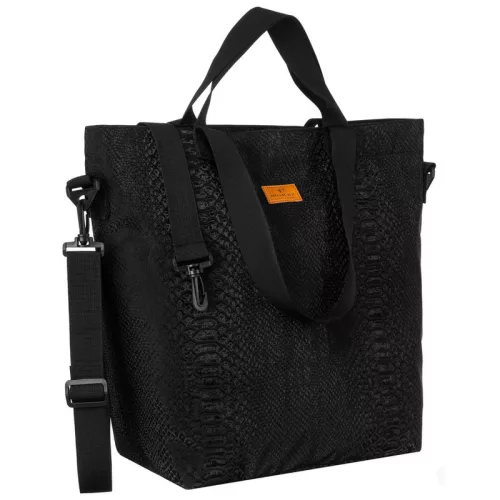 Rovicky R-Tz15605-2479 Black W06 fekete kígyó mintás shopper táska 49 x 40 x 18 cm