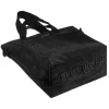 Rovicky R-Tz15605-2479 Black W06 fekete kígyó mintás shopper táska 49 x 40 x 18 cm