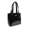 Zellia Zvn24007 fekete lakk női kézitáska, oldalpánttal 30 x 22 x 13 cm