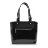 Zellia Zvn24007 fekete lakk női kézitáska, oldalpánttal 30 x 22 x 13 cm