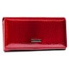 Cavaldi piros croco mintás női lakkbőr pénztárca 18,5 × 10 cm