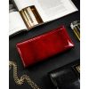 Cavaldi piros croco mintás női lakkbőr pénztárca 18,5 × 10 cm