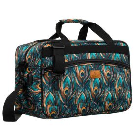  Rovicky R-Tl15608-8909 18 pávatoll mintás utazótáska, kézipoggyász 40 X 25 X 20 cm