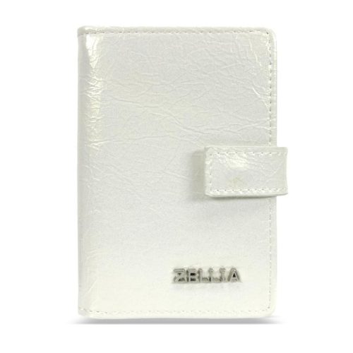 Zellia Hz-128 D266 - 1006 Df  női fehér lakk kártyatartó 11,5 x 7,5 x 2 cm