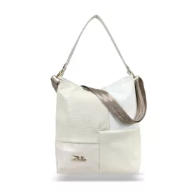 Zellia Zlb111 fehér-bézs női válltáska 32 x 27 x 13 cm