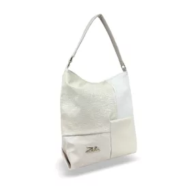 Zellia Zlb111 fehér-bézs női válltáska 32 x 27 x 13 cm