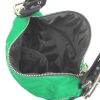 Zellia női steppelt sötétzöld-fekete színű válltáska, hátizsák