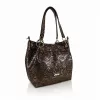 Zellia Zlb475 Python barna piton mintás válltáska, oldalpánttal 34 x 29 x 14 cm