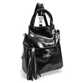 Zellia 24131 fekete lakk női hátizsák 29 x 26 x 14 cm