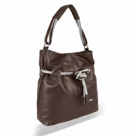   Zellia C156 barna női vödörtáska, válltáska 38 x 35 x 12 cm