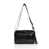 Zellia Zlb210 fekete lakk női oldaltáska, crossbody 25 x 17 x 9 cm