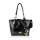 Zellia 26071 fekete lakk női válltáska oldalpánttal 39 x 27 x 15 cm