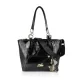 Zellia 26071 fekete lakk női válltáska oldalpánttal 39 x 27 x 15 cm