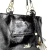 Zellia 26071 fekete lakk női válltáska oldalpánttal 39 x 27 x 15 cm