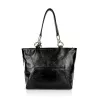 Zellia 26071 fekete lakk női válltáska oldalpánttal 39 x 27 x 15 cm