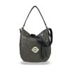 Zellia Zlb180 sötét bronz női válltáska, oldaltáska 34 x 27 x 11 cm