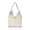 Zellia Zlb406F bézs-rosegold női válltáska, virágdíszítéssel 39 x 32 x 17 cm