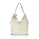 Zellia Zlb406F bézs-rosegold női válltáska, virágdíszítéssel 39 x 32 x 17 cm