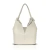 Zellia Zlb406F bézs-rosegold női válltáska, virágdíszítéssel 39 x 32 x 17 cm