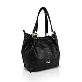   Zellia Zlb475 Dot fekete női válltáska, oldaltáska 34 x 29 x 14 cm