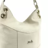 Zellia ZLB401 matt, krokodilmintás bézs női válltáska, oldalpántal 33 x 27 x 12 cm