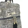 Zellia 24149 D3 szürke-bronz antikolt mintás női hátizsák 33,5 × 28 × 12 cm