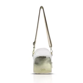   Zellia Zlb445 fehér-arany női oldaltáska, crossbody 18 x 15 x 7,5 cm