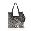 Zellia 26074 Pantera fekete-taupe párduc mintás női válltáska 37 × 36 × 13 cm