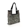 Zellia 26074 Pantera fekete-taupe párduc mintás női válltáska 37 × 36 × 13 cm