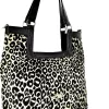 Zellia 26074 Pantera fekete-taupe párduc mintás női válltáska 37 × 36 × 13 cm