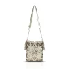 Zellia  25096 bézs-arany női női vödörtáska, bucket bag 23 x 19,5 x 7,5 cm
