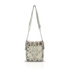 Zellia  25096 bézs-arany női női vödörtáska, bucket bag 23 x 19,5 x 7,5 cm