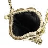 Zellia  25096 bézs-arany női női vödörtáska, bucket bag 23 x 19,5 x 7,5 cm