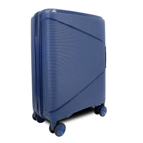 Zellia Ppb088 kék keményfalú kabinbőrönd 55 cm
